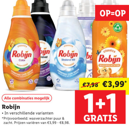 Robijn   wasverzachter, wasmiddel folder aanbieding bij  Lidl - details