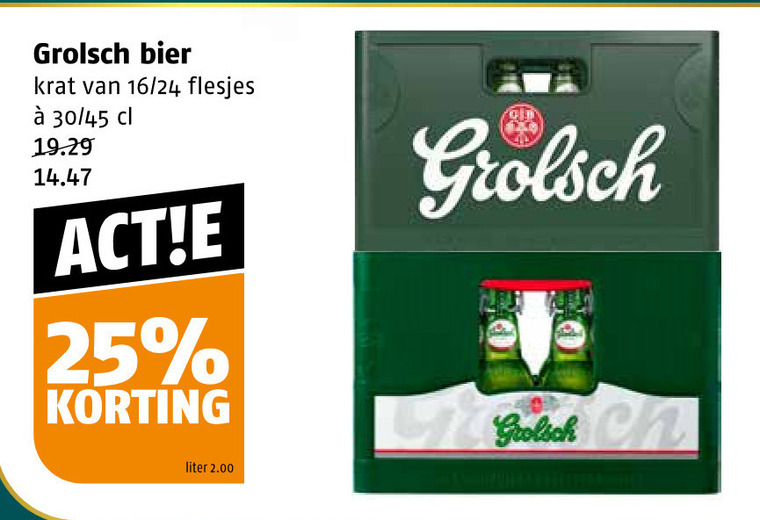 Grolsch   krat bier folder aanbieding bij  Poiesz - details