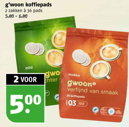 Gwoon   koffiepad folder aanbieding bij  Poiesz - details