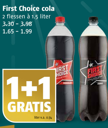 First Choice   cola folder aanbieding bij  Poiesz - details