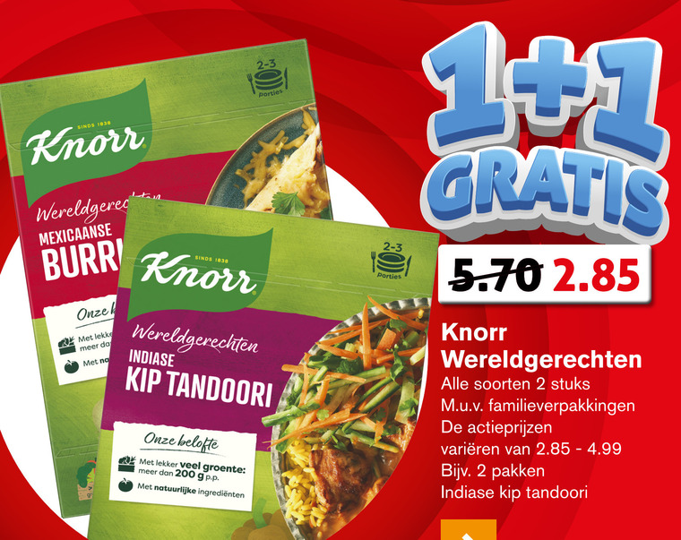 Knorr   maaltijdmix folder aanbieding bij  Hoogvliet - details