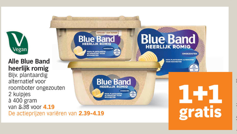 Blue Band   margarine folder aanbieding bij  Albert Heijn - details