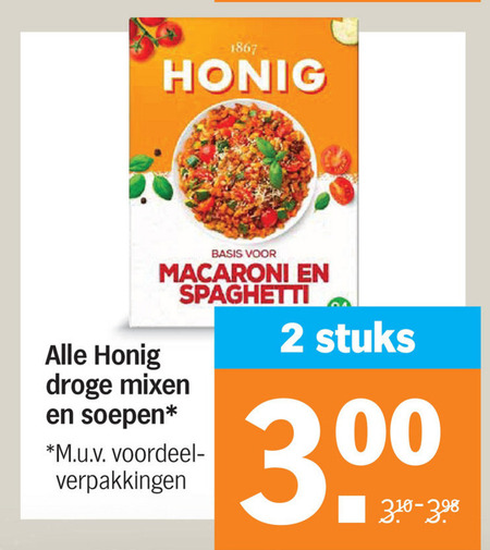 Honig   maaltijdmix, soep folder aanbieding bij  Albert Heijn - details