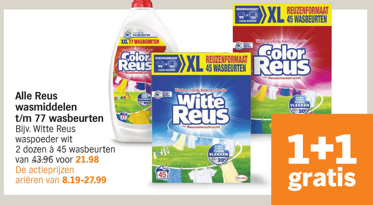 Color Reus   wasmiddel folder aanbieding bij  Albert Heijn - details