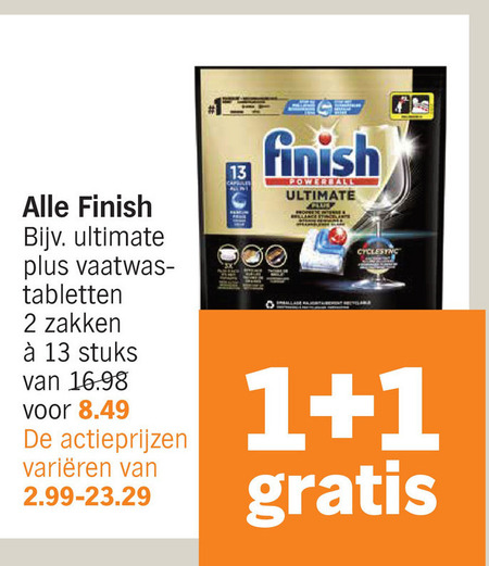 Finish   vaatwasmiddel folder aanbieding bij  Albert Heijn - details