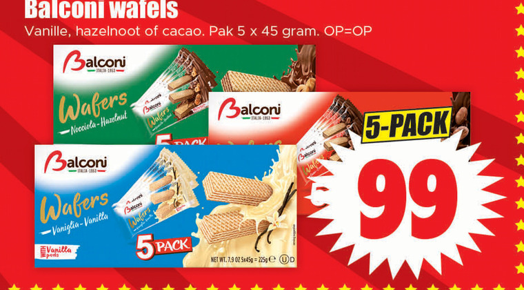 Balconi   wafels folder aanbieding bij  Dirk - details