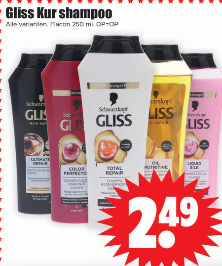 Gliss Kur   shampoo folder aanbieding bij  Dirk - details