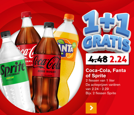 Coca-Cola   cola, frisdrank folder aanbieding bij  Hoogvliet - details