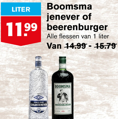 Boomsma   jenever, berenburg folder aanbieding bij  Hoogvliet - details