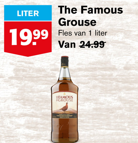 Famous Grouse   whisky folder aanbieding bij  Hoogvliet - details