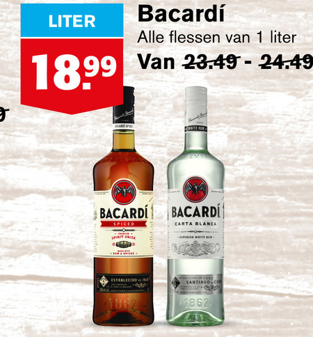 Bacardi   rum folder aanbieding bij  Hoogvliet - details