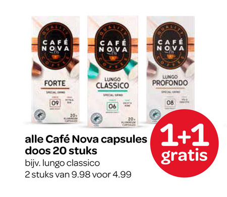 Cafe Nova   koffiecups folder aanbieding bij  Spar - details