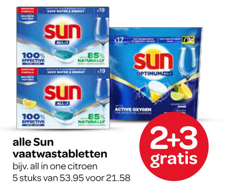 Sun   vaatwasmiddel folder aanbieding bij  Spar - details