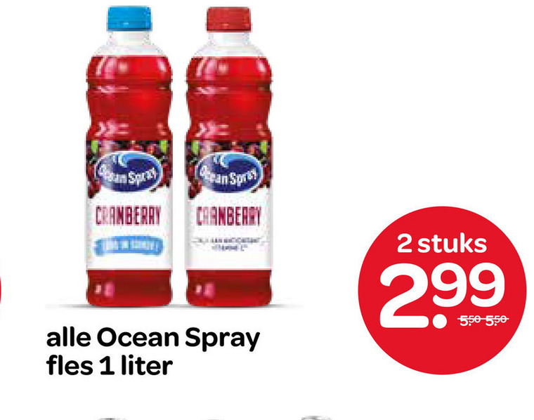 Ocean Spray   fruitdrank folder aanbieding bij  Spar - details