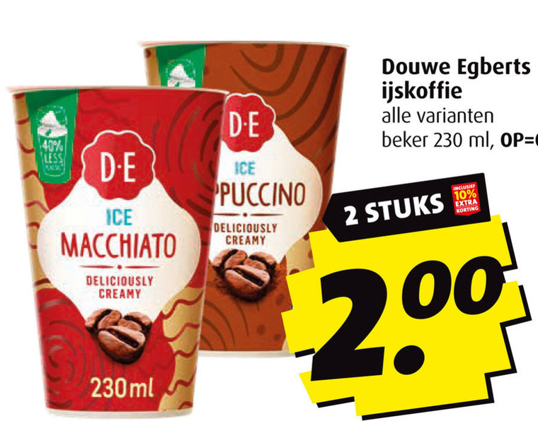 Douwe Egberts   ijskoffie folder aanbieding bij  Boni - details