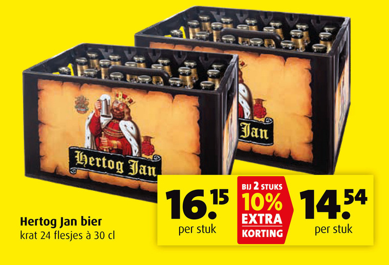 Hertog Jan   krat bier folder aanbieding bij  Boni - details