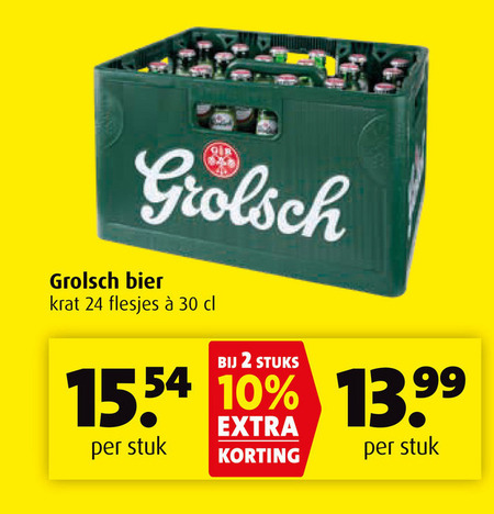 Grolsch   krat bier folder aanbieding bij  Boni - details