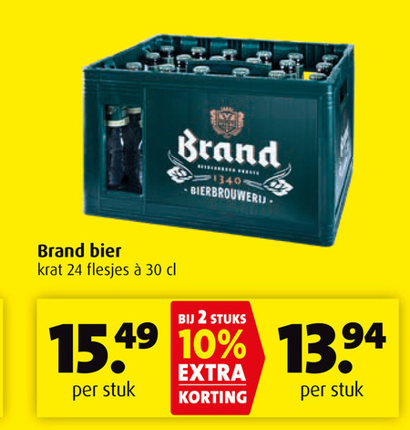 Brand   krat bier folder aanbieding bij  Boni - details