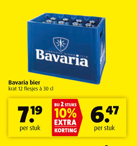 Bavaria   krat bier folder aanbieding bij  Boni - details