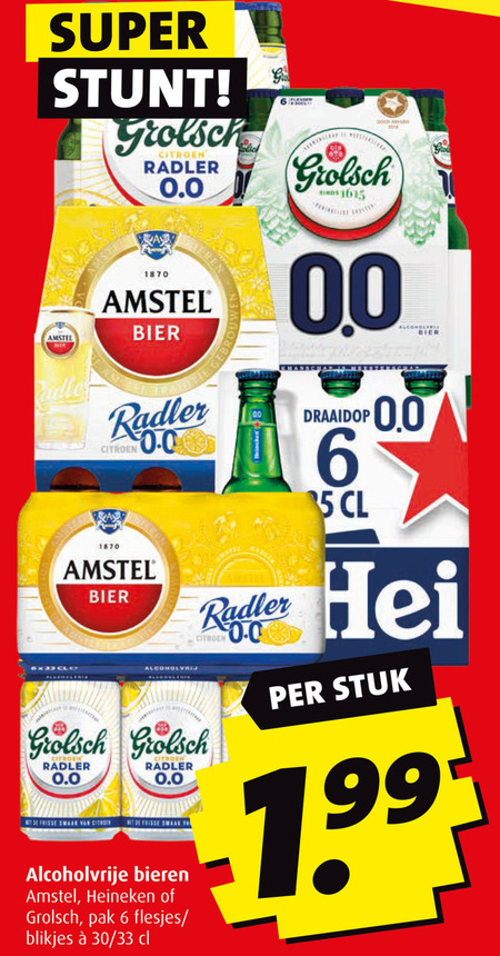 Heineken 0.0   blikje bier, alcoholvrij bier folder aanbieding bij  Boni - details