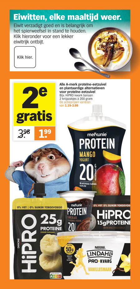 Melkunie   kwark folder aanbieding bij  Albert Heijn - details