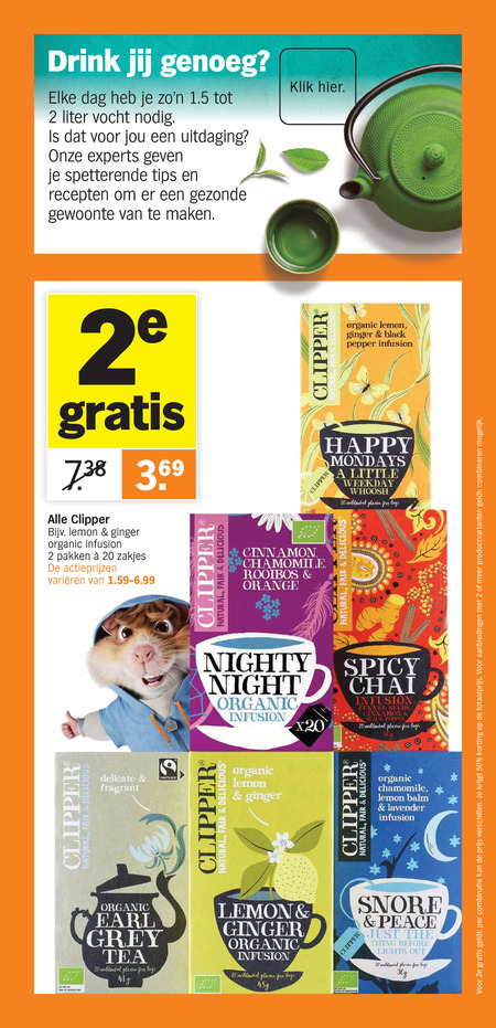 Clipper   thee folder aanbieding bij  Albert Heijn - details