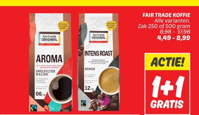 Fair Trade Original   koffiebonen, koffie folder aanbieding bij  Dekamarkt - details