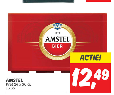 Amstel   krat bier folder aanbieding bij  Dekamarkt - details