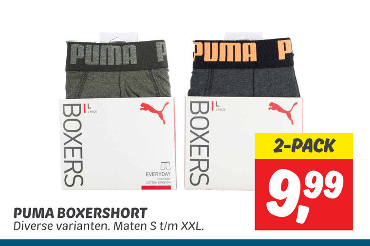 Puma   heren boxershort folder aanbieding bij  Dekamarkt - details