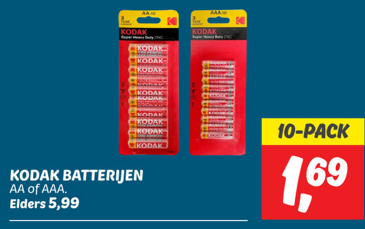 Kodak   batterij folder aanbieding bij  Dekamarkt - details