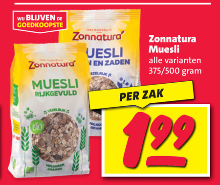 Zonnatura   muesli folder aanbieding bij  Nettorama - details