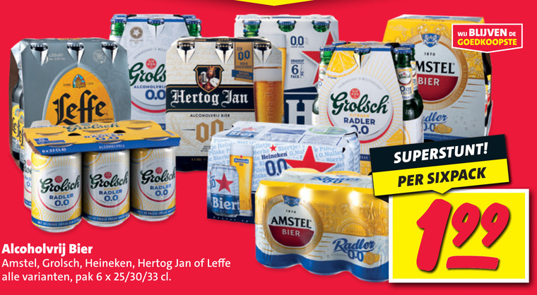 Heineken   alcoholvrij bier, blikje bier folder aanbieding bij  Nettorama - details