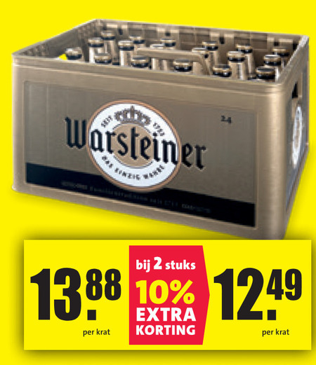 Warsteiner   krat bier folder aanbieding bij  Nettorama - details