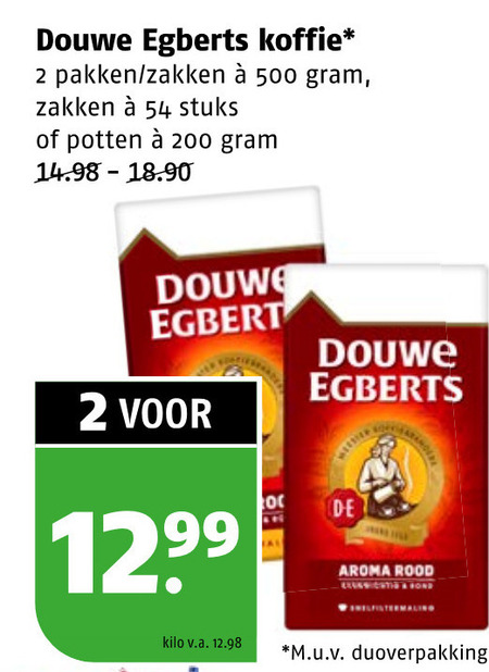 Douwe Egberts   koffie, oploskoffie folder aanbieding bij  Poiesz - details