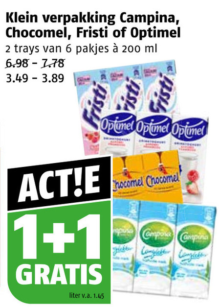 Fristi   chocolademelk, drinkyoghurt folder aanbieding bij  Poiesz - details