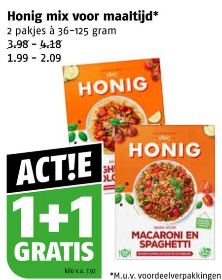 Honig   maaltijdmix folder aanbieding bij  Poiesz - details