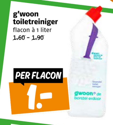 Gwoon   toiletreiniger folder aanbieding bij  Poiesz - details