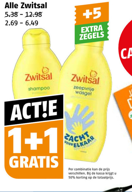 Zwitsal   babyshampoo folder aanbieding bij  Poiesz - details