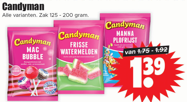 Candyman   snoep folder aanbieding bij  Dirk - details