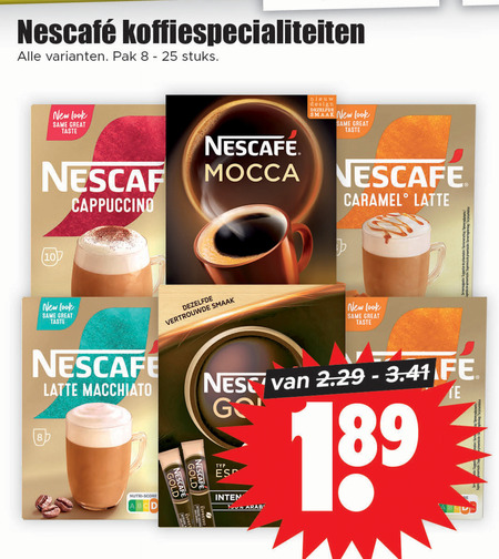 Nescafe   oploskoffie folder aanbieding bij  Dirk - details