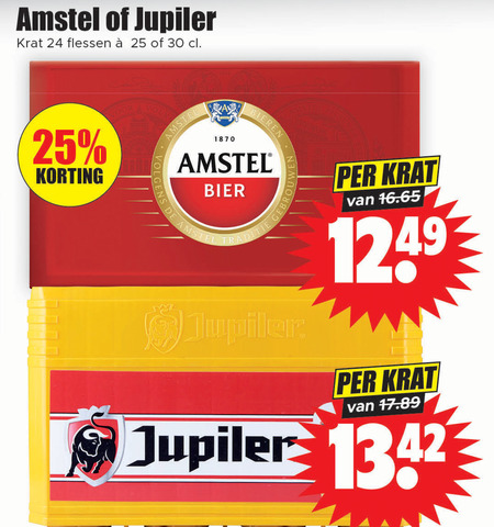 Jupiler   krat bier folder aanbieding bij  Dirk - details