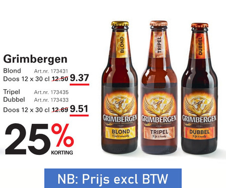 Grimbergen   speciaalbier folder aanbieding bij  Sligro - details