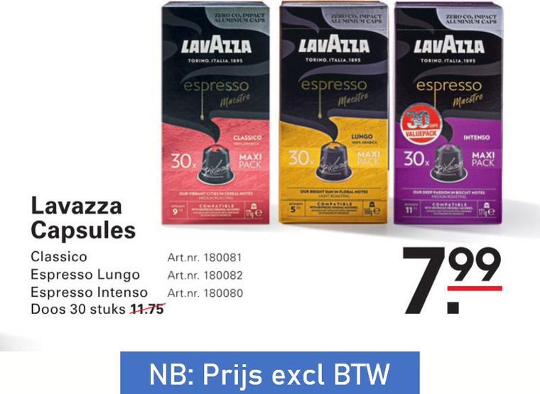 Lavazza   koffiecups folder aanbieding bij  Sligro - details