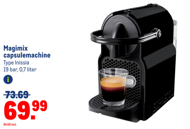 Magimix   nespresso apparaat folder aanbieding bij  Makro - details