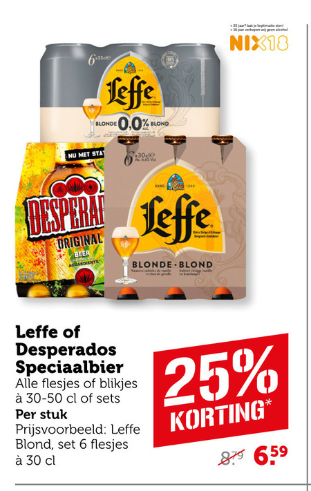 Leffe   blikje bier, speciaalbier folder aanbieding bij  Coop - details