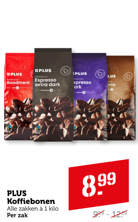 Plus Huismerk   koffiebonen folder aanbieding bij  Coop - details