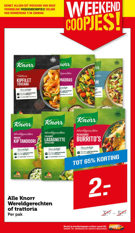 Knorr   maaltijdmix folder aanbieding bij  Coop - details