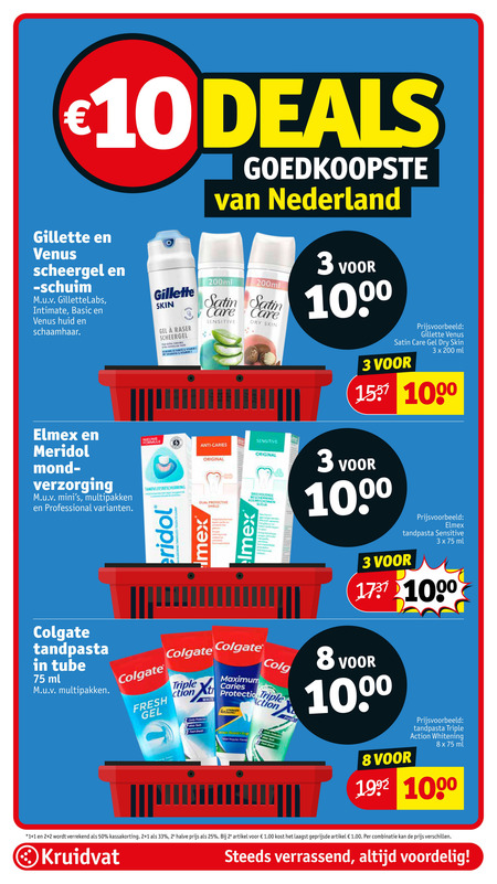 Meridol   scheergel, tandpasta folder aanbieding bij  Kruidvat - details