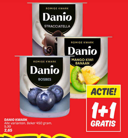 Danone Danio   kwark folder aanbieding bij  Dekamarkt - details