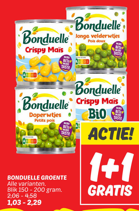 Bonduelle   groenteconserven folder aanbieding bij  Dekamarkt - details